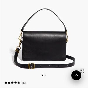 Like new condition black leather crossbody bag